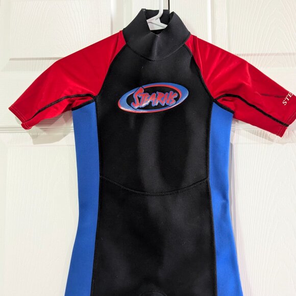Stearns Youth Shortie Wetsuit, Neoprene Nylon, Black Blue Red, Size Medium, Warm - Picture 3 of 16